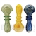 HP-2217 3" Glass Hand Pipe | Mosaic Art Design | 2 Ring Handle