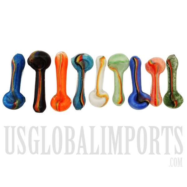 HP-2226 3" Glass Hand Pipe | Rasta Stripes