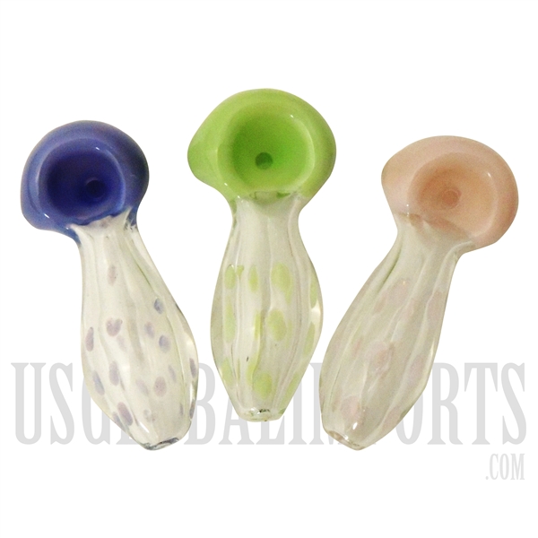 HP-2233 2.5" Glass Hand Pipe | Polkadot Slime Color Design