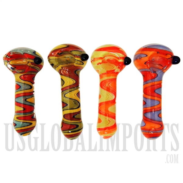 HP-2254 5" Glass Hand Pipe | Warm Swirls