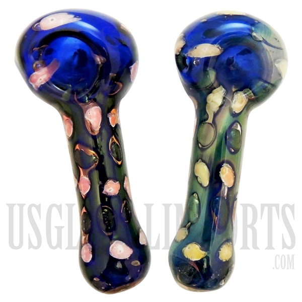 HP-2264 6" Fumed Circles Glass Hand Pipe | Colors Come Assorted