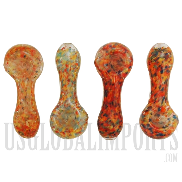 HP-2269 4" Pebble Dots Glass Hand Pipe | Colors Come Assorted