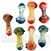 HP-2272 4" Spiral Fused Glass Hand Pipe | Colors Come Assorted