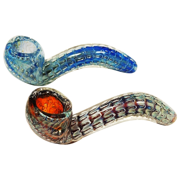 HP-2314 5" Pattern Sherlock Glass Hand Pipe | Colors Come Assorted