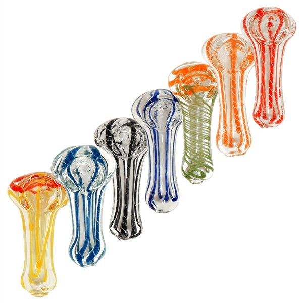 HP-2334 3" Peanut Glass Hand Pipe | Colors Come Assorted