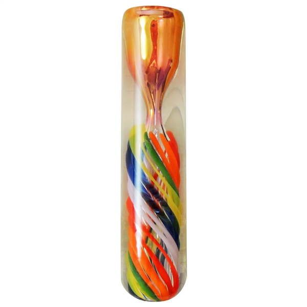 HP-2340 5" American Glass Chillum Pipe | Rainbow