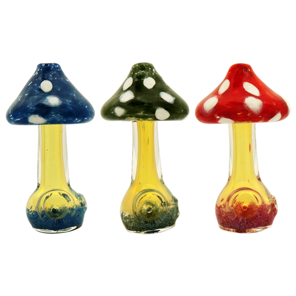 HP-2346 4" Mushroom Hand Pipe | Colors come Assorted