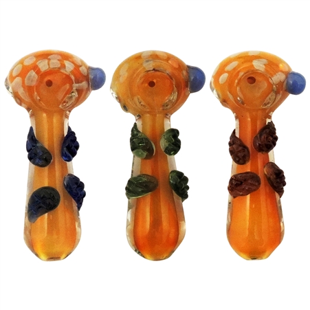 HP-2355 4" Yellow Flower Art Hand Pipe | Colors come Assorted