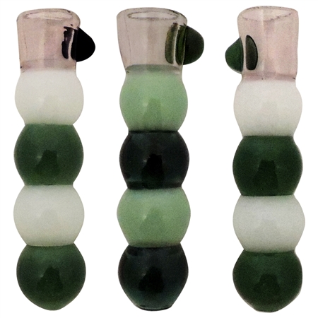 HP-2394 3.5" Glass Stripe Chillum Pipe | Assorted Colors