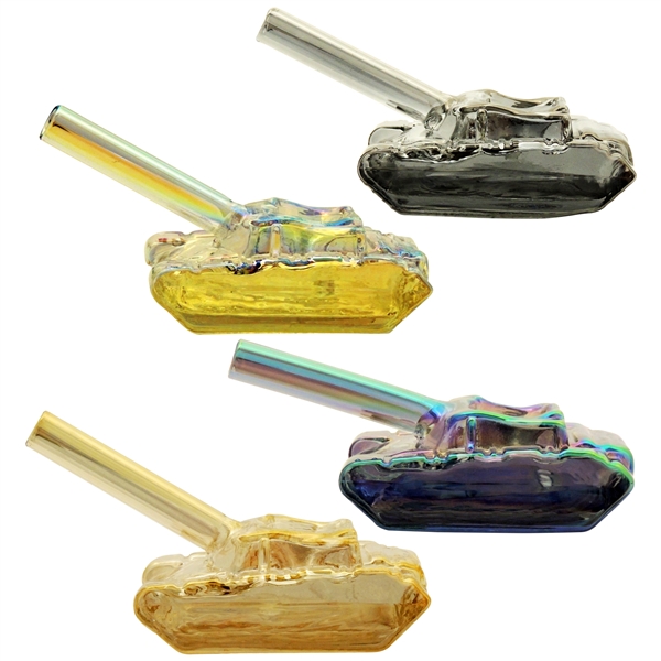 HP-2453 4" Golden Tank Hand Pipe | 4 Assorted Colors