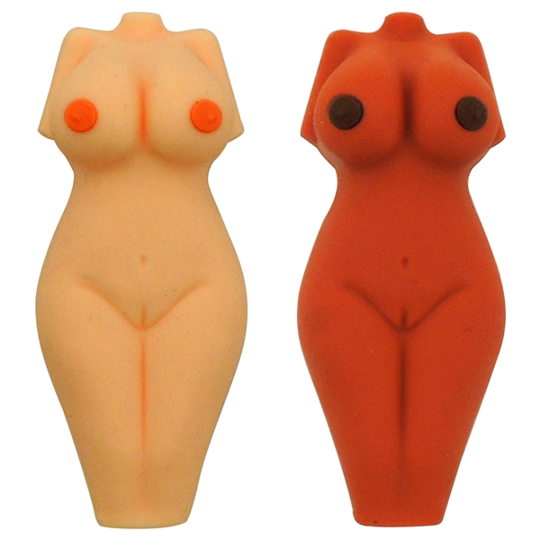 HP-2471 3" Naked Girls Silicone Hand Pipe | 2 Assorted Colors