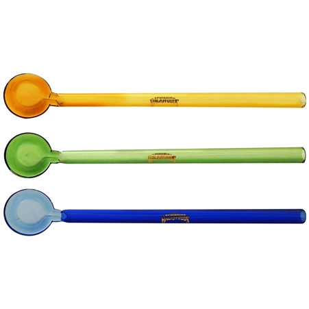 HP-508 10" Glass Hand Pipe |  Dental Mirror Design | Colors come Assorted