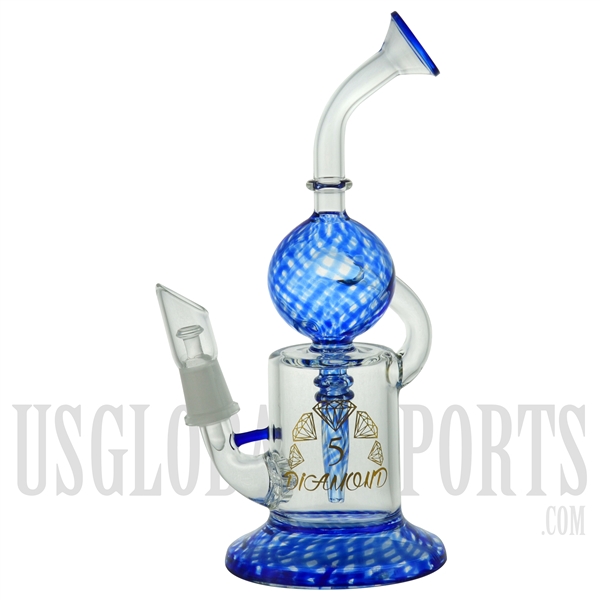 HR-REC15 9" Stemless + Diffuser + Recycler + Dropper + Bent  Neck + Color. 5 DIAMOND water pipe rig