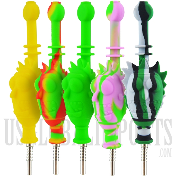 HS-27 7.5" Silicone Nectar Collector + Titanium Nail + Famous Character Design + Many Colors