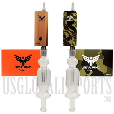 HS-41 7"  Star Wing E-NC Nectar Collector + 14 mm + Vaporizer Device. 2 Color Options