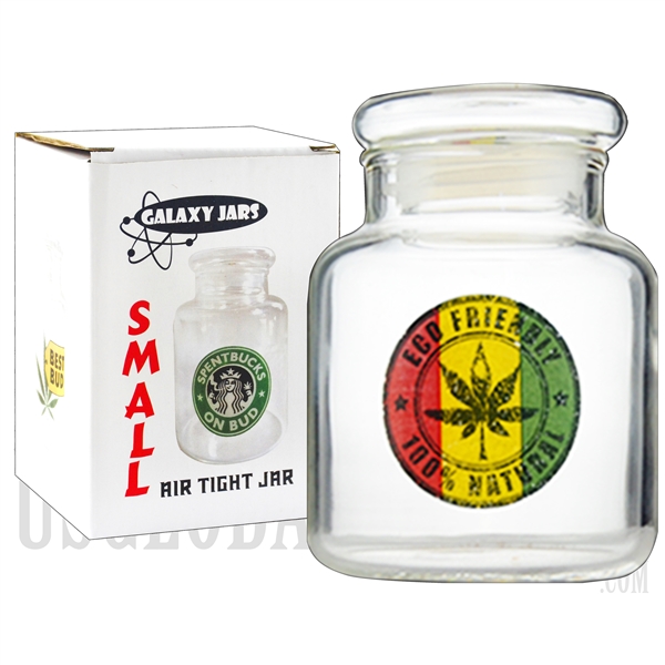 JAR-6-3 3.75" Small Air Tight Jar by Galaxy Jars - Eco Friendly 100% Natural