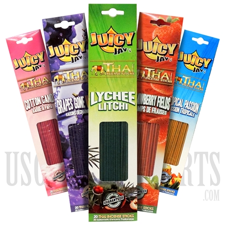 JH-103 Juicy Jay's Thai Incense Sticks | 20 x 12 Sticks | 5 Different Scents