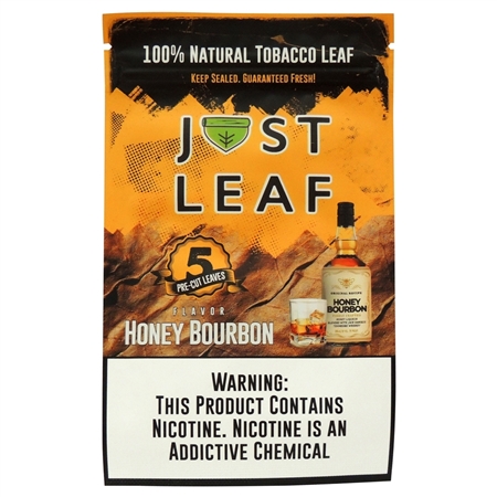 JL-101-1 Just Leaf | 8 Packs | 5 Pre-Cut Leaves Wraps Per Pack | Honey Bourbon