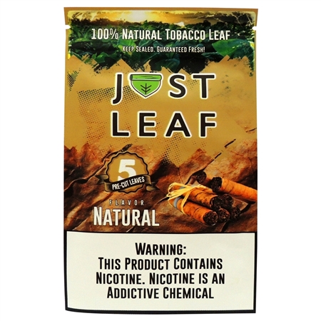 JL-101-2 Just Leaf | 8 Packs | 5 Pre-Cut Leaves Wraps Per Pack | Natural