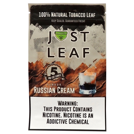 JL-101-3 Just Leaf | 8 Packs | 5 Pre-Cut Leaves Wraps Per Pack | Russian Cream