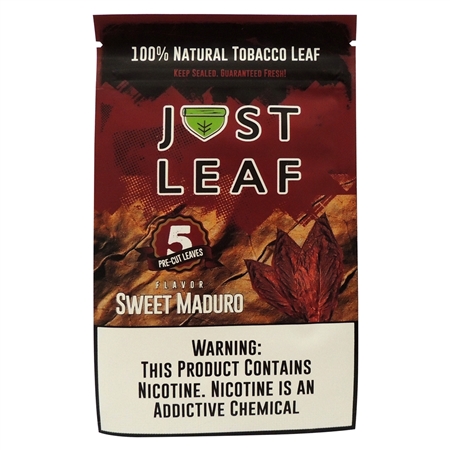 JL-101-5 Just Leaf | 8 Packs | 5 Pre-Cut Leaves Wraps Per Pack | Sweet Maduro