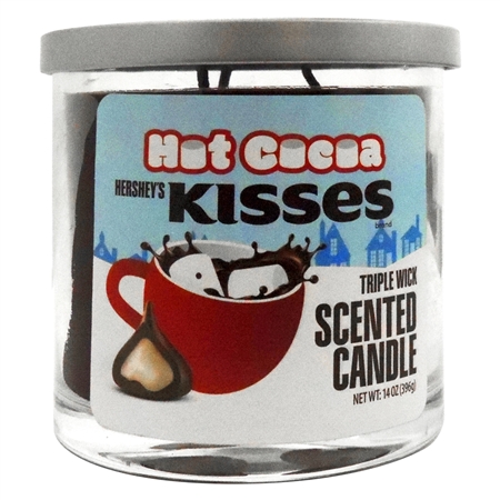 Jar-32-HKHC Hershey's Kisses Hot Cocoa Scented Candle | Triple Wick | 14oz.