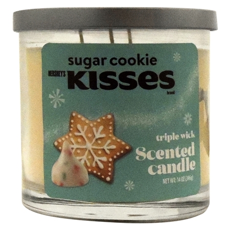 Jar-32-HKSC Hershey's Kisses Sugar Cookie Scented Candle | Triple Wick | 14oz.