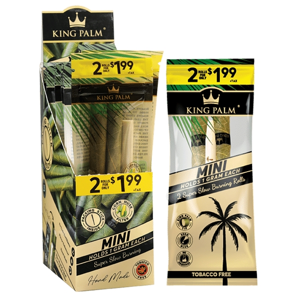 KP-113 King Palm | 2 Mini Rolls for $1.99 | 20 Pouches