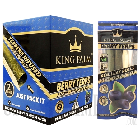 KP-117 King Palm | 1G Each | 2 Mini Rolls | 20 Pack | Berry Terps