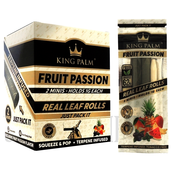 KP-119 King Palm | 1G Each | 2 Mini Rolls | 20 Pack | Fruit Passion