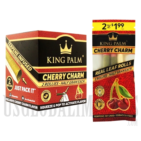 KP-123 King Palms | Half Gram Each | 2 Rollies | 20 Pack | Cherry Charm