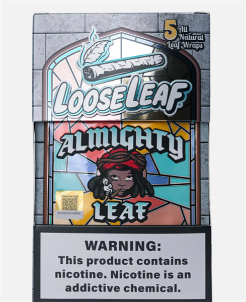 LL-101-AL LooseLeaf | Tobacco Leaf Wraps | 8 - 5 Packs | 40 Leaf Wraps | Almighty Leaf