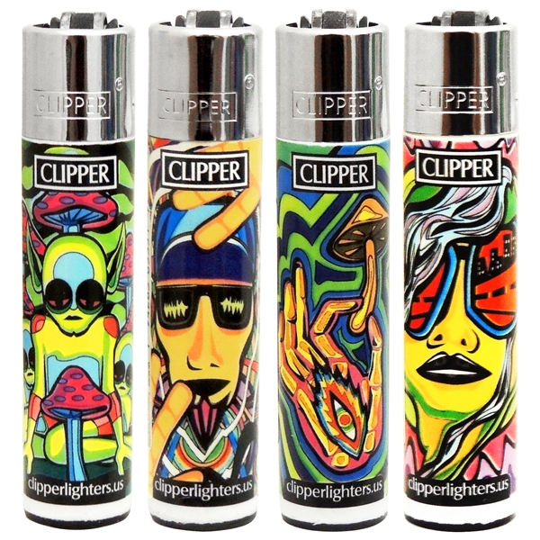 LT-24-P2 Clipper Lighters | Large | 48 Count | Psycho 2 Print