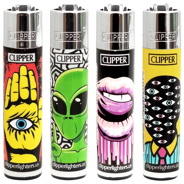 LT-24-UFO Clipper Lighters | Large | 48 Count | UFO Design