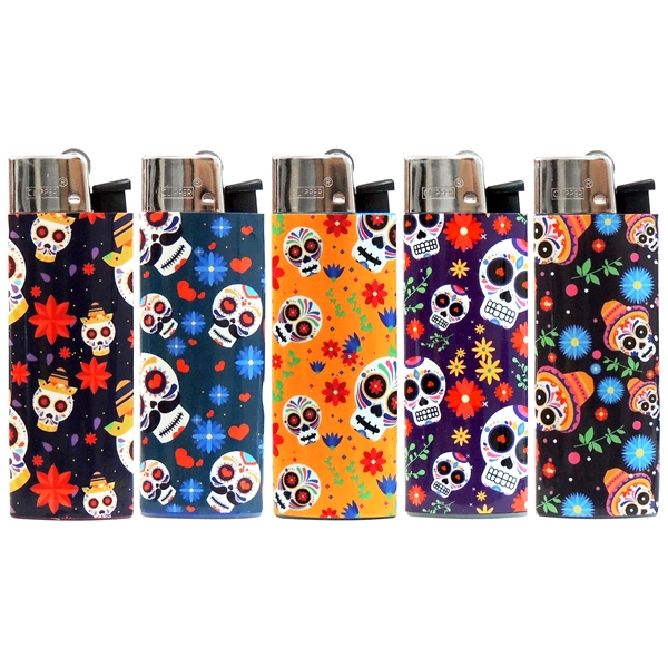 LT-32 Clipper Lighters | The Super Lighter | 50 Count | Day of the Dead Print