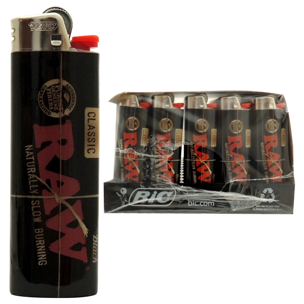 LT-34 Raw x Bic Lighters | 50 Count | Large | Classic Black