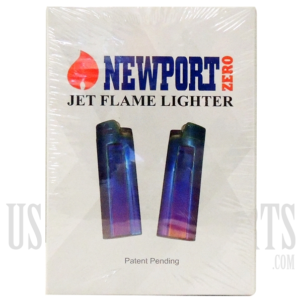 LT-NZL345 Newport Zero | 12ct Jet Flame Lighter | Spectrum Blue