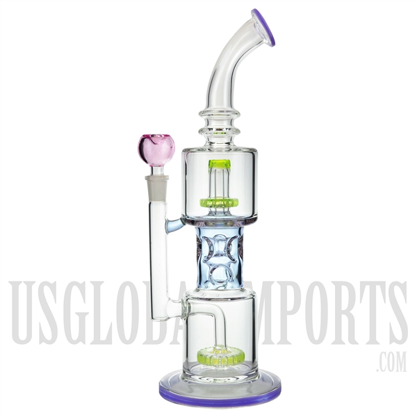 LX-171 13.5" Water Pipe + Stemless + Showerhead + Faberge Egg + Stereo Showerhead + Bent Neck + Color