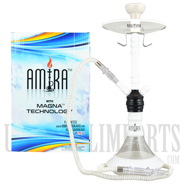 MG2007-WH-WH 23" Lightning - Amira with Magna Technology - White Shaft - White Vase - One 50" Hose