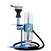 MOB-HK-2037 24" MOB Infinity Gravity Glass Hookah | Blue