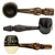 MP-221 4" Craved Wooden Pipe w/ Screen | Assorted Styles