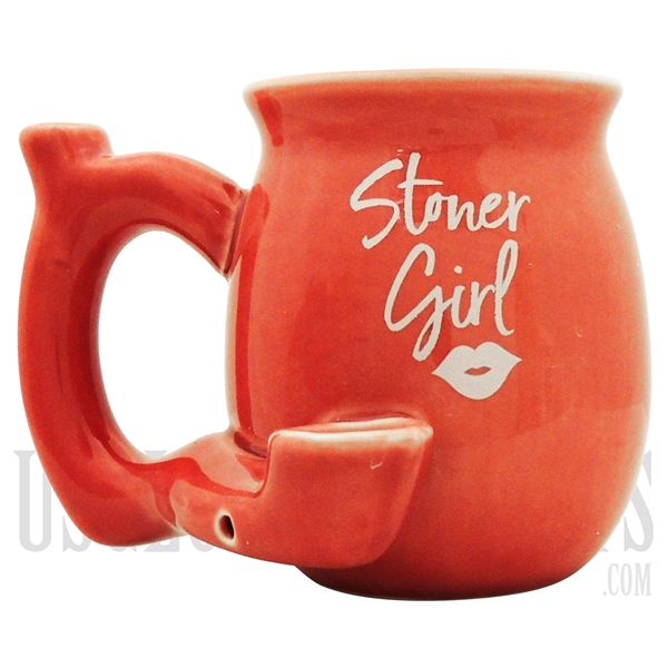 MUG-1 4.5" Stoner Girl Mug Hand Pipe | Pink