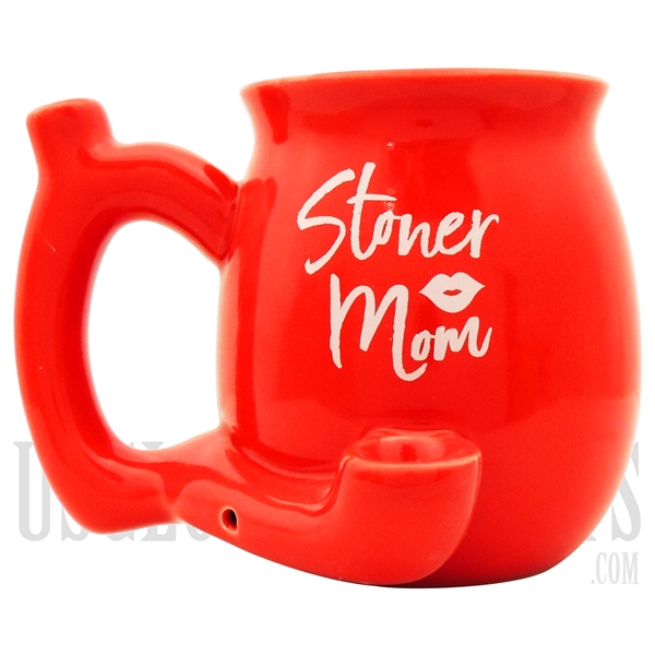 MUG-16 4.5" Stoner Mom Mug Hand Pipe | Red