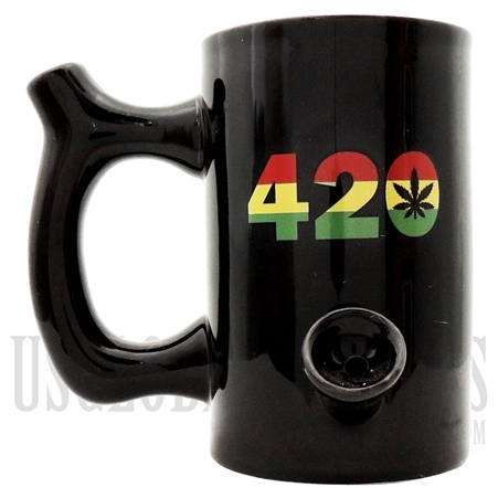 MUG-20 5.5" 420 Large Mug Hand Pipe | Rasta