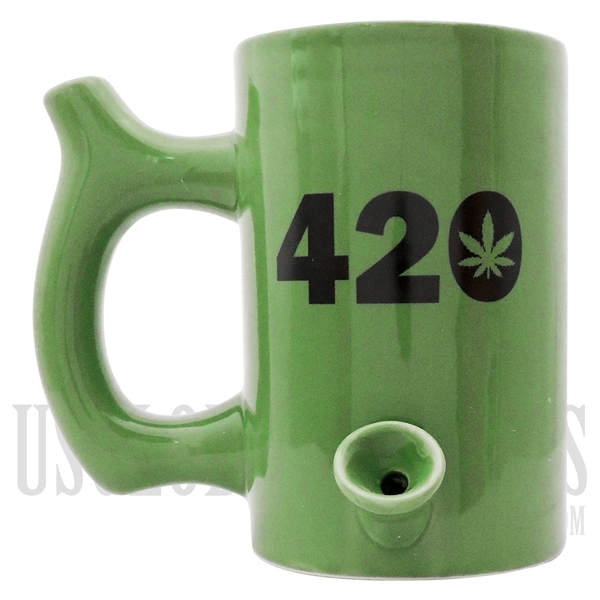 MUG-5 5.5" 420 Large Mug Hand Pipe | Green