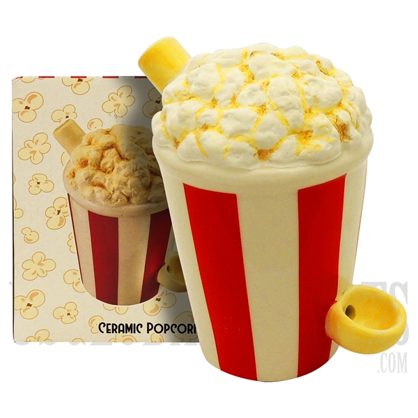 MUG-8 4.5" Popcorn Pipe Hand Pipe | Ceramic