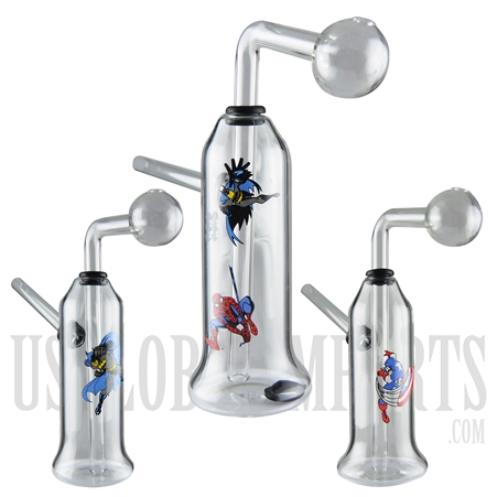 Rick Morty Oil Burner Pipe Glass Water Pipe Bubbler Smoking Pipe