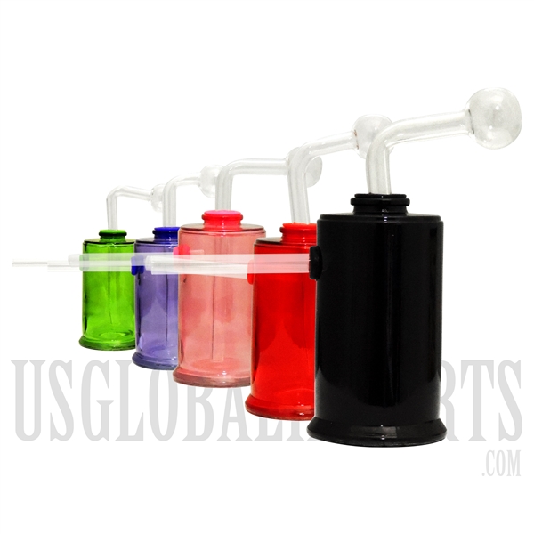OB-176A 6" Jar Oil Burner Glass Water Pipe | Colors Come Assorted