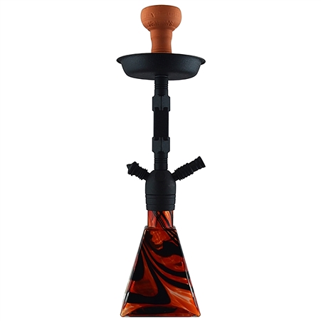 PH-1006-RB 20" Pharaohs Pyramid Hookah | Red Black