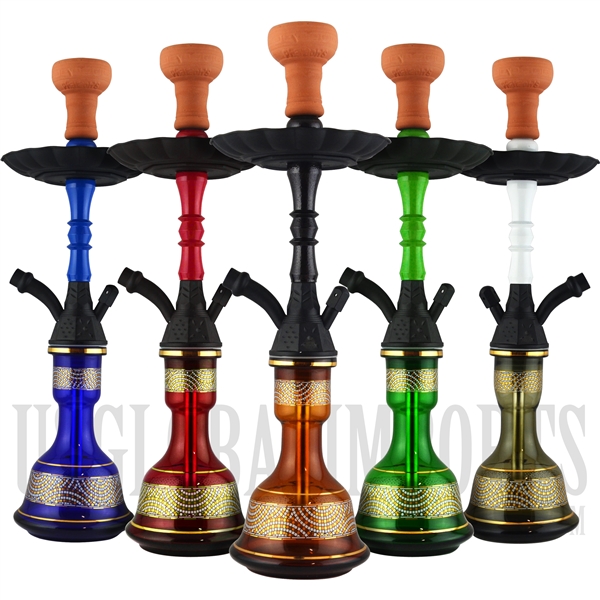 PH-1012 22.5" Pharaohs Nysa Hookah. 5 Color Options